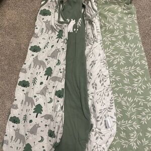 Green and White Kids Pajamas